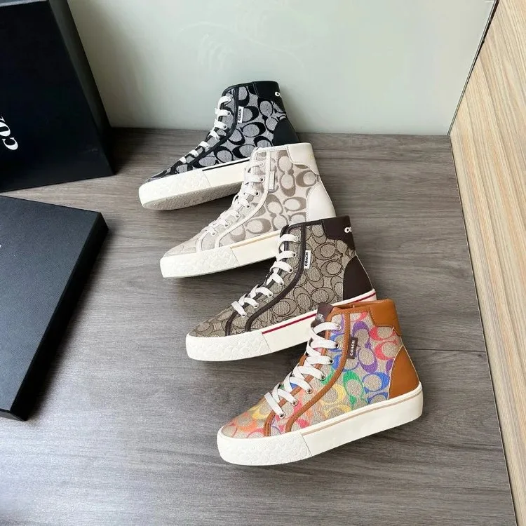 Coach Signature High-Top Sneakers