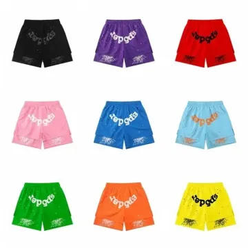 Sp5der Logo Drawstring Shorts